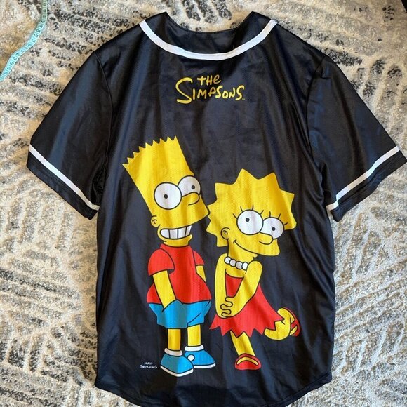 Bart Lisa Simpsons Jersey Black White 89 - Picture 6 of 12